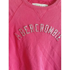Abercrombie Women’s Sz S Pink Glitter Sweatshirt‎ Y2K